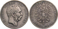 Kaiserreich, Sachsen 5 Mark 1876 E Albert (1873-1902) - Kursmünze (1875-1889) TB-TTB