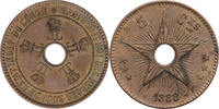 Belgischer Kongo 5 Centimes 1888 Leopold II. (1885-1908) - Kursm&uuml;nze (18... 25,00 EUR  + 10,00 EUR frais d'envoi