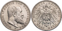 Kaiserreich, W&uuml;rttemberg 3 Mark 1911 F Wilhelm II. (1891-1918) - Kursm&uuml;n... 50,00 EUR  + 10,00 EUR frais d'envoi