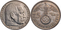 Drittes Reich 5 Reichsmark 1936 D Hindenburg - Kursm&uuml;nze (1936-1939) ss 35,00 EUR  + 10,00 EUR frais d'envoi