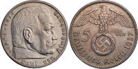 Drittes Reich 5 Reichsmark 1937 A Hindenburg - Kursm&uuml;nze (1936-1939) ss,... 35,00 EUR  + 10,00 EUR frais d'envoi