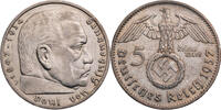 Drittes Reich 5 Reichsmark 1937 F Hindenburg - Kursm&uuml;nze (1936-1939) ss 35,00 EUR  + 10,00 EUR frais d'envoi