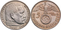 Drittes Reich 5 Reichsmark 1937 J Hindenburg - Kursm&uuml;nze (1936-1939) ss 35,00 EUR  + 10,00 EUR frais d'envoi