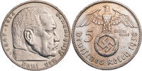 Drittes Reich 5 Reichsmark 1938 F Hindenburg - Kursm&uuml;nze (1936-1939) ss-... 35,00 EUR  + 10,00 EUR frais d'envoi