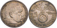 Drittes Reich 5 Reichsmark 1939 B Hindenburg - Kursm&uuml;nze (1936-1939) ss 35,00 EUR  + 10,00 EUR frais d'envoi