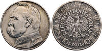 Polen 10 Zlotych 1937 Jozef Pilsudski - Kursm&uuml;nze (1934-1939) ss 65,00 EUR  + 10,00 EUR frais d'envoi