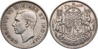 Kanada 50 Cents 1945 George VI. (1936-1952) - Kursm&uuml;nze (1937-1947) vz, ... 25,00 EUR  + 10,00 EUR frais d'envoi