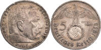 Drittes Reich 5 Reichsmark 1938 J Hindenburg - Kursm&uuml;nze (1936-1939) ss,... 35,00 EUR  + 10,00 EUR frais d'envoi