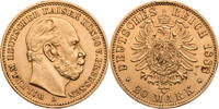 Kaiserreich, Preussen 20 Mark 1888 A Wilhelm I. (1861-1888) - Kursm&uuml;nze ... 1350,00 EUR envoi gratuit