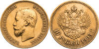 Russland, Zarenreich 10 Rubel Nikolaus II. (1896-1917) - Kursmünze (1898-1911) -