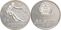 China, Volksrepublik 5 Yuan 1988 Calgary Winter Olympics - Downhill Skiing -