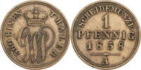 Schaumburg-Lippe 1 Pfennig Georg Wilhelm (1807-1860) - Kursmünze (1858) -
