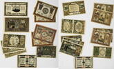 Frose in Anhalt 10 Pf., 25 Pf., 6x50 Pf., 75 Pfennig, 1 Mark Lot von 10 verschiedenen Scheinen -