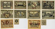 Forst, Lausitz 1 Pf, 10 Pf, 20 Pf, 25 Pf, 50 Pfennig Lot von 6 verschiedenen Scheinen - 1 komplette Serie -
