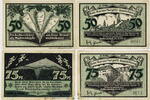 Aschersleben 50 Pfennig, 75 Pfennig Lot von 2 verschiedenen Scheinen - komplette grüne Serie -