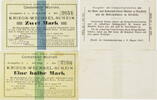 Gemeinde Marten, Landkreis Dortmund 50 Pfennig, 2 Mark Lot von 2 Kriegs-Wechsel-Scheinen -