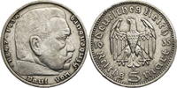 Drittes Reich 5 Reichsmark Hindenburg - Kursmünze (1935-1936) -