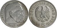 Drittes Reich 5 Reichsmark Hindenburg - Kursmünze (1935-1936) -
