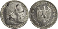 Drittes Reich 5 Reichsmark Hindenburg - Kursmünze -