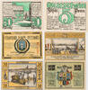 Kappeln 25 Pfennig, 2x50 Pfennig Lot von 3 verschiedenen Scheinen -