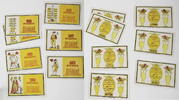Osterhorn, Hoernerkirchen 20, 30, 40, 60, 70, 80 Pfennig Komplette Serie von 6 Scheinen - mit KN -