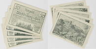 Stecklenberg im Harz 5x50 Pfennig 1 komplette Serie - 5 Scheine -