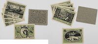 Menteroda 25, 4x50 Pfennig Komplette Serie von 5 Scheinen mit Original-Umschlag -