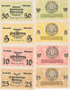 Melle 5, 10, 25, 50 Pfennig Komplette Serie von 4 Scheinen -