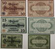 Osnabrück 10, 25, 50 Pfennig Lot von 3 verschiedenen Scheinen -