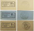 Santomischel (Zaniemysl) 5, 10, 50 Pfennig Lot von 3 verschiedenen Scheinen -