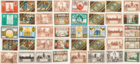 Paderborn 4x25, 7x50, 4x75 Pfennig, 3x1, 3x2 Mark 20 Scheine - 4 komplette Serien -