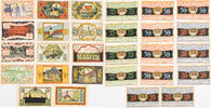 Zeulenroda (Reuss ältere Linie) 5x25, 5x50, 4x75 Pfennig Lot von 14 verschiedenen Scheinen - 2 komplette Serien -