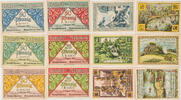 Rehmen 2x25, 4x50 Pfennig Komplette Serie von 6 Scheinen -