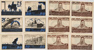Leipzig 2x25, 4x50 Pfennig Komplette Serie von 5 Scheinen - Notgeldausstellung - Völkerschlachtdenkmal -