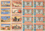 Bremen 2x25 Pfennig, 2x50 Pfennig, 2x75 Pfennig, 2x1 Mark Komplette Serie von 8 Scheinen - Deutsche Amerika-Woche (Wesergilde) -