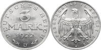 Weimarer Republik 3 Reichsmark Kursmünze (1922) -