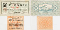Westerburg 25, 50 Pfennig Lot von 2 Scheinen -