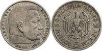 Drittes Reich 5 Reichsmark Hindenburg - Kursmünze (1935-1936) -