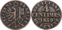 Genf, Republik und Kanton 4 Centimes Kursmünze -