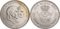Dänemark 5 Kroner Frederik IX. - Aus die Silberne Hochzeit mit Ingrid -