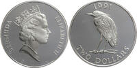 Bermuda 2 Dollars Heron Bird -