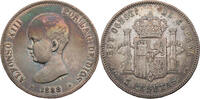 Spanien 5 Pesetas Alfonso XIII. (1886-1931) - Kursmünze (1888-1892) -