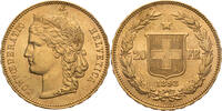 Schweiz 20 Franken Libertas - Kursmünze (1883-1896) -