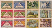 Rehmen 2x25, 4x50 Pfennig Komplette Serie von 6 Scheinen -