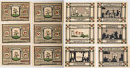 Annaburg 3 x 25, 3 x 50 Pfennig Komplette Serie von 6 Scheinen -