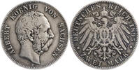 Kaiserreich, Sachsen 2 Mark Albert (1873-1902) - Kursmünze (1891-1902) -
