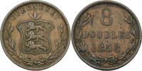 Guernsey 8 Doubles Victoria (1837-1901) - Kursmünze (1834-1858) -