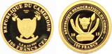 Kongo/Kamerun 5 x 100 Francs 2013/18 BIG FIVE - Tierserie in Gold FB mit Box+ Zertifikat