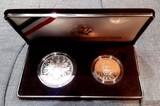 USA 1 Dollar + 1/2 Dollar 1989 200 Jahre Kongress - Presige Set (2) FB in Box mit Zertifikat