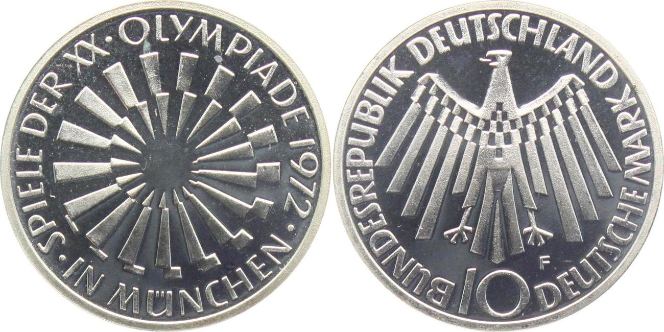 10 Mark 1972 F Deutschland Olympische Spiele München 1972 Spirale In Deutschland Fb In Kapsel